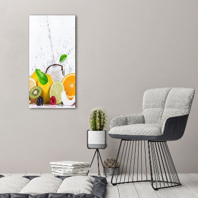 Tableau sur verre acrylique Fruits sains