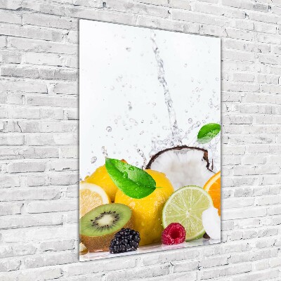 Tableau sur verre acrylique Fruits sains