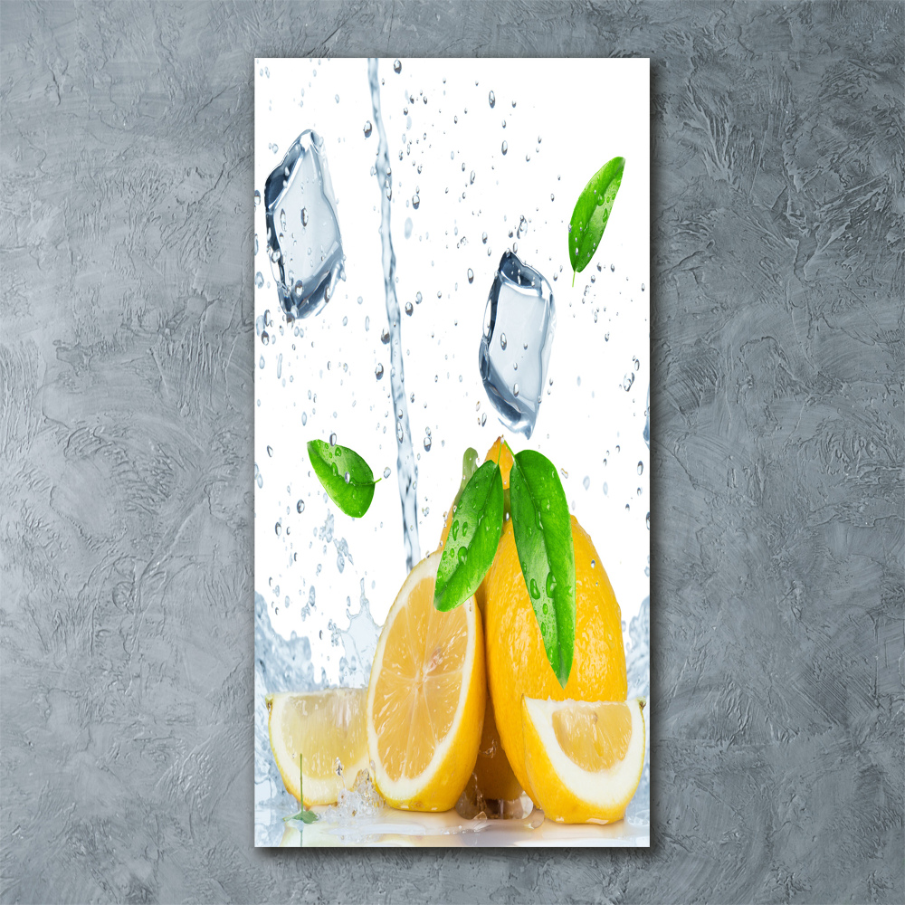 Tableau sur verre acrylique Citron et glace