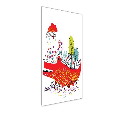 Tableau sur verre acrylique Crocodile