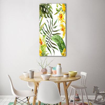 Tableau acrylique Fleurs tropicales