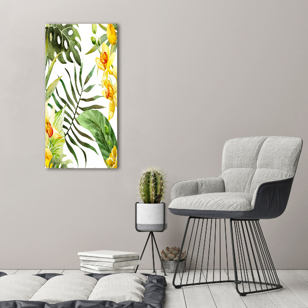 Tableau acrylique Fleurs tropicales