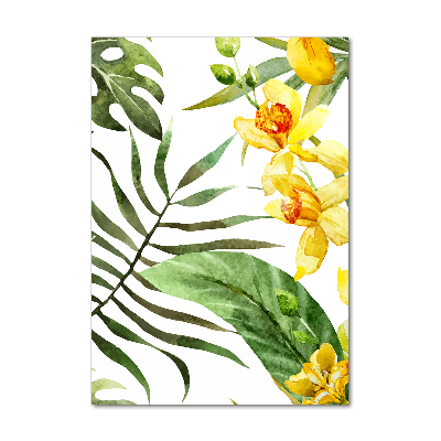 Tableau acrylique Fleurs tropicales