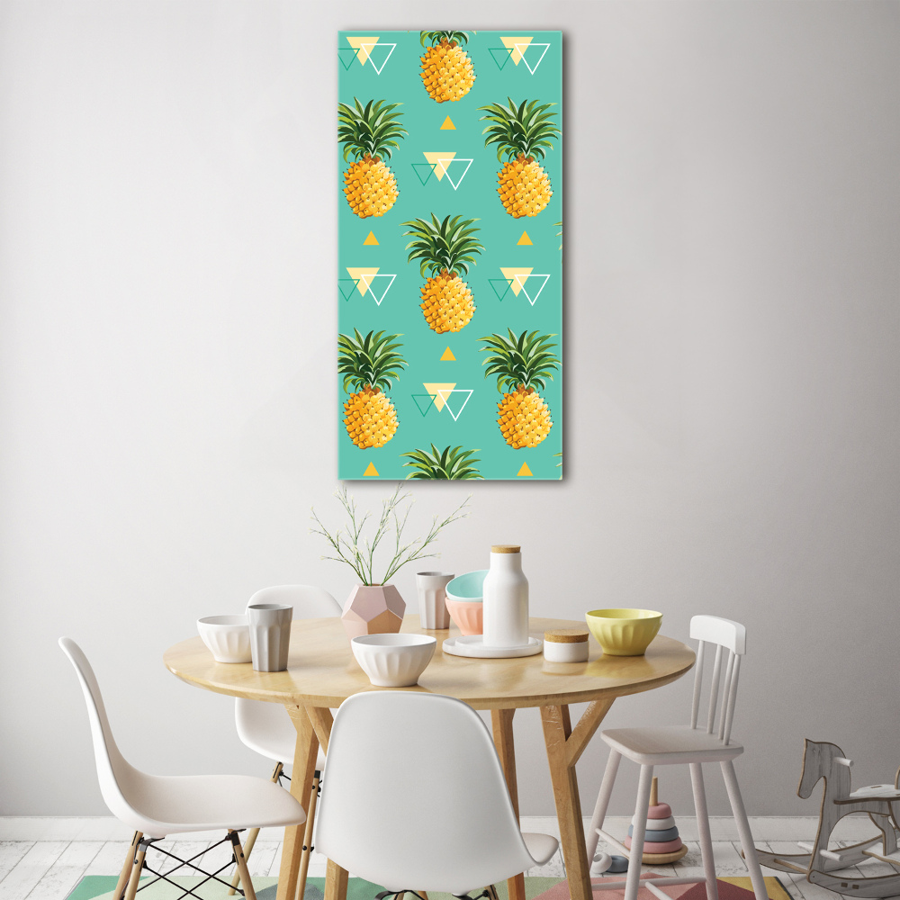 Tableau verre acrylique Ananas