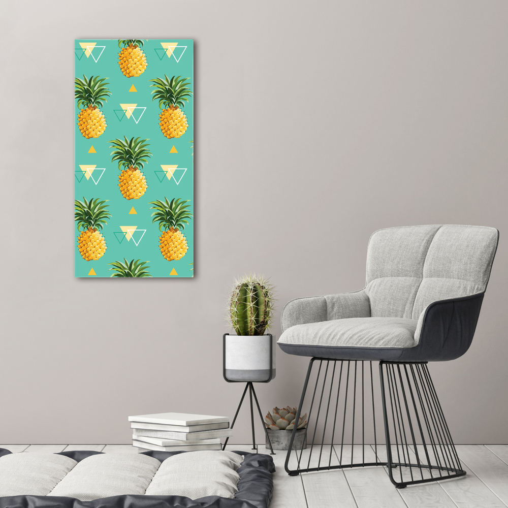 Tableau verre acrylique Ananas