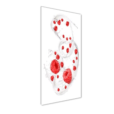 Tableau verre acrylique Lait et framboises