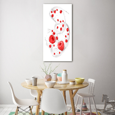 Tableau verre acrylique Lait et framboises