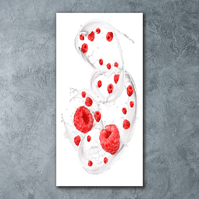 Tableau verre acrylique Lait et framboises