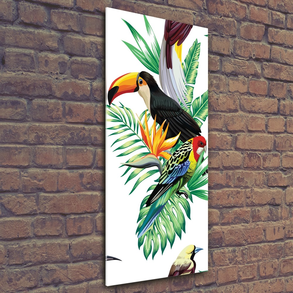 Tableau acrylique Oiseaux tropicaux