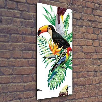 Tableau acrylique Oiseaux tropicaux