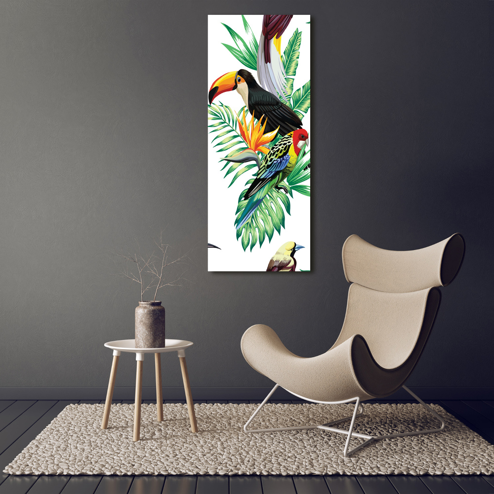 Tableau acrylique Oiseaux tropicaux