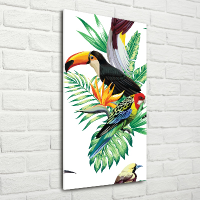 Tableau acrylique Oiseaux tropicaux