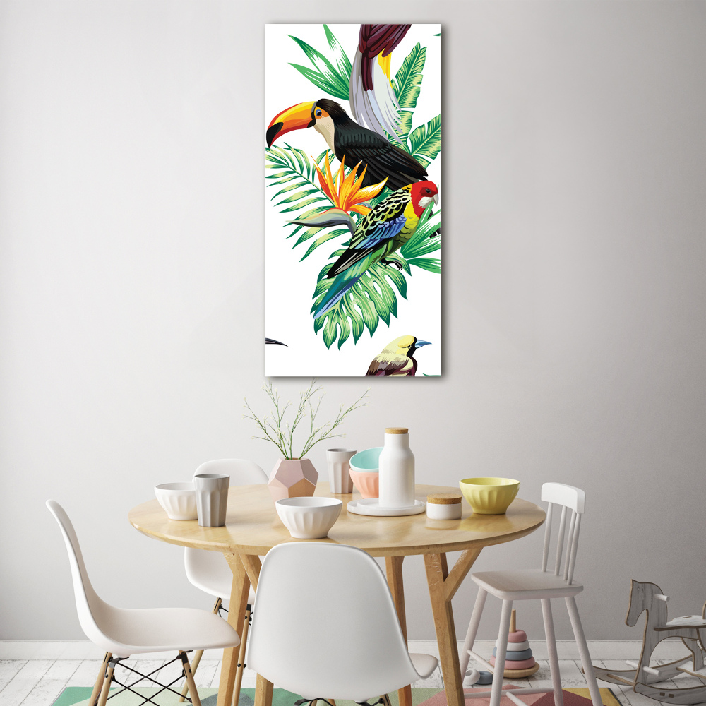 Tableau acrylique Oiseaux tropicaux