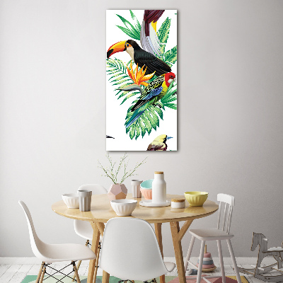 Tableau acrylique Oiseaux tropicaux