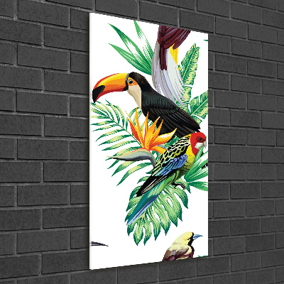 Tableau acrylique Oiseaux tropicaux