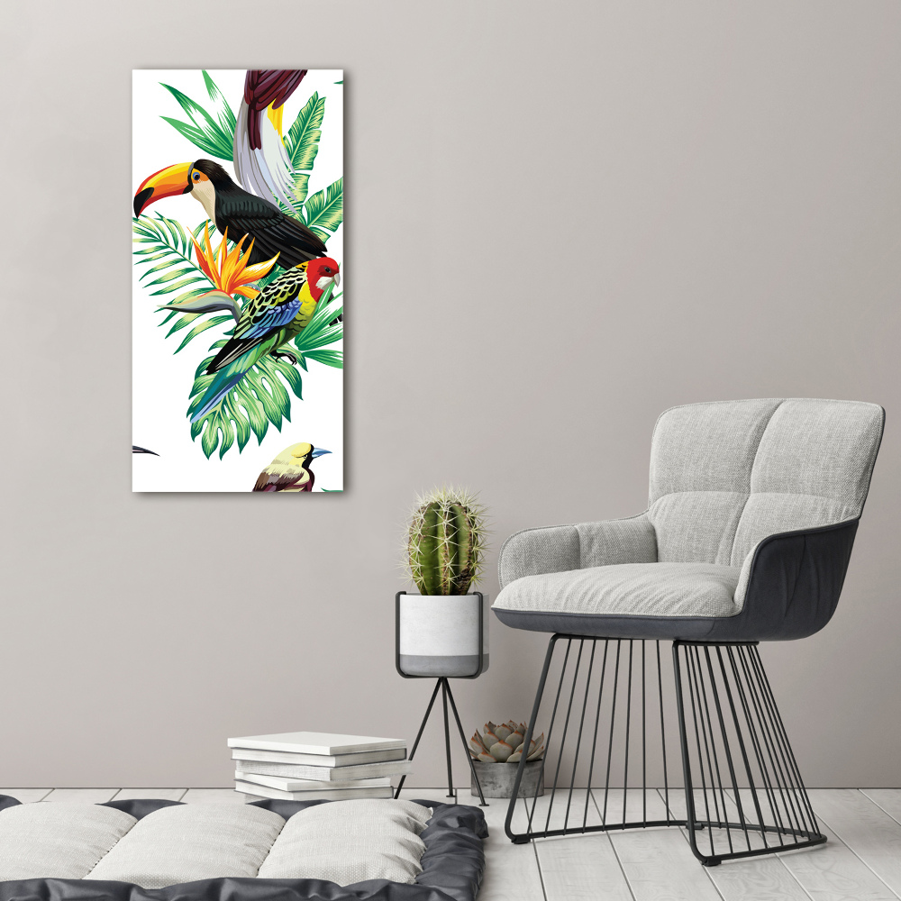 Tableau acrylique Oiseaux tropicaux