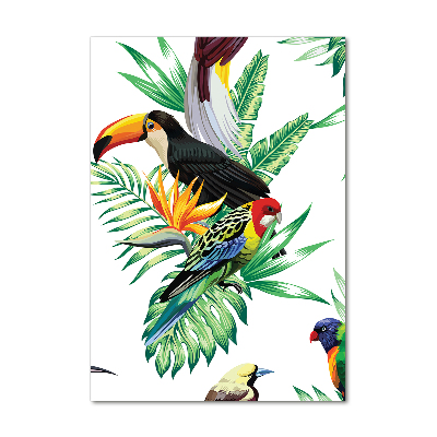 Tableau acrylique Oiseaux tropicaux