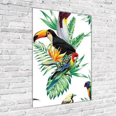 Tableau acrylique Oiseaux tropicaux