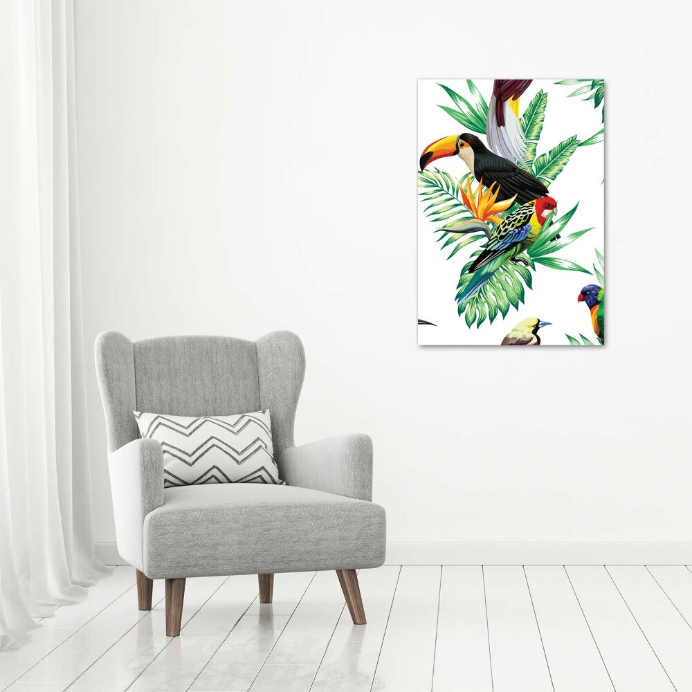 Tableau acrylique Oiseaux tropicaux