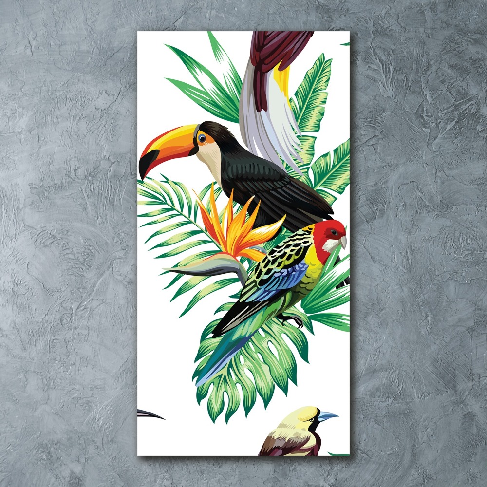 Tableau acrylique Oiseaux tropicaux