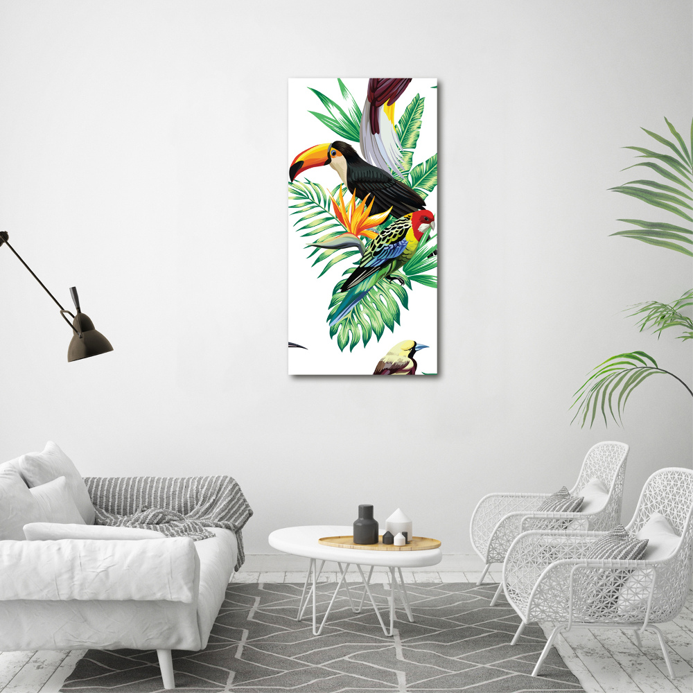 Tableau acrylique Oiseaux tropicaux