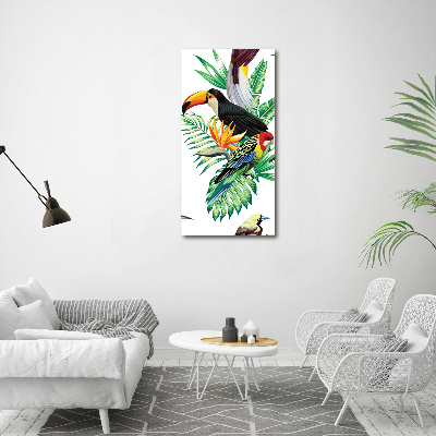 Tableau acrylique Oiseaux tropicaux