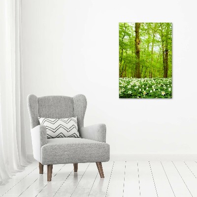 Tableau sur verre acrylique Fleurs dans la forêt