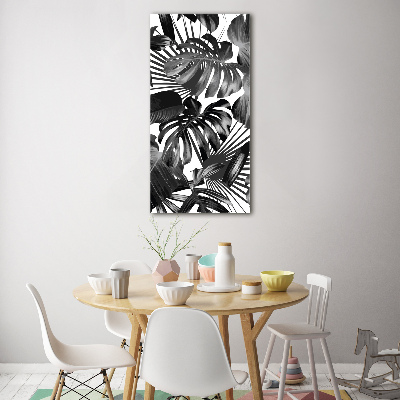 Tableau acrylique Feuilles exotiques