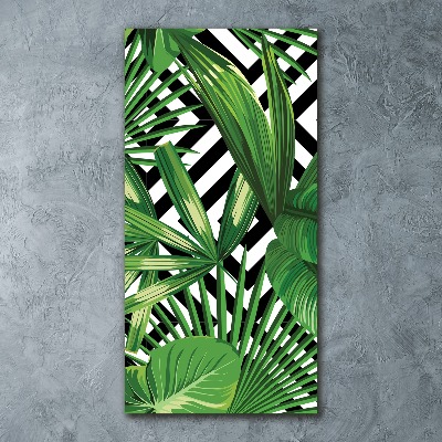 Tableau sur verre acrylique Feuilles tropicales