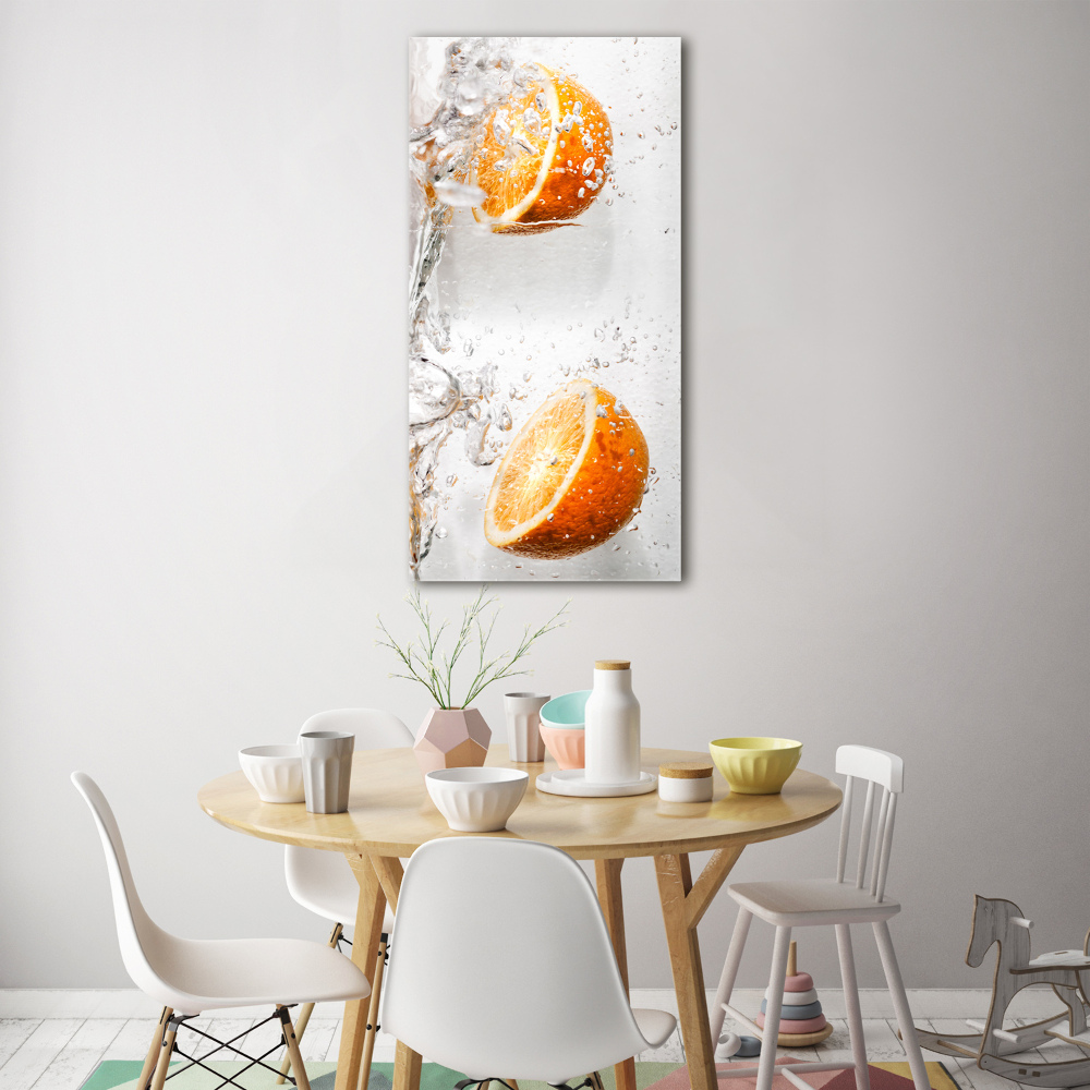 Tableau verre acrylique Oranges