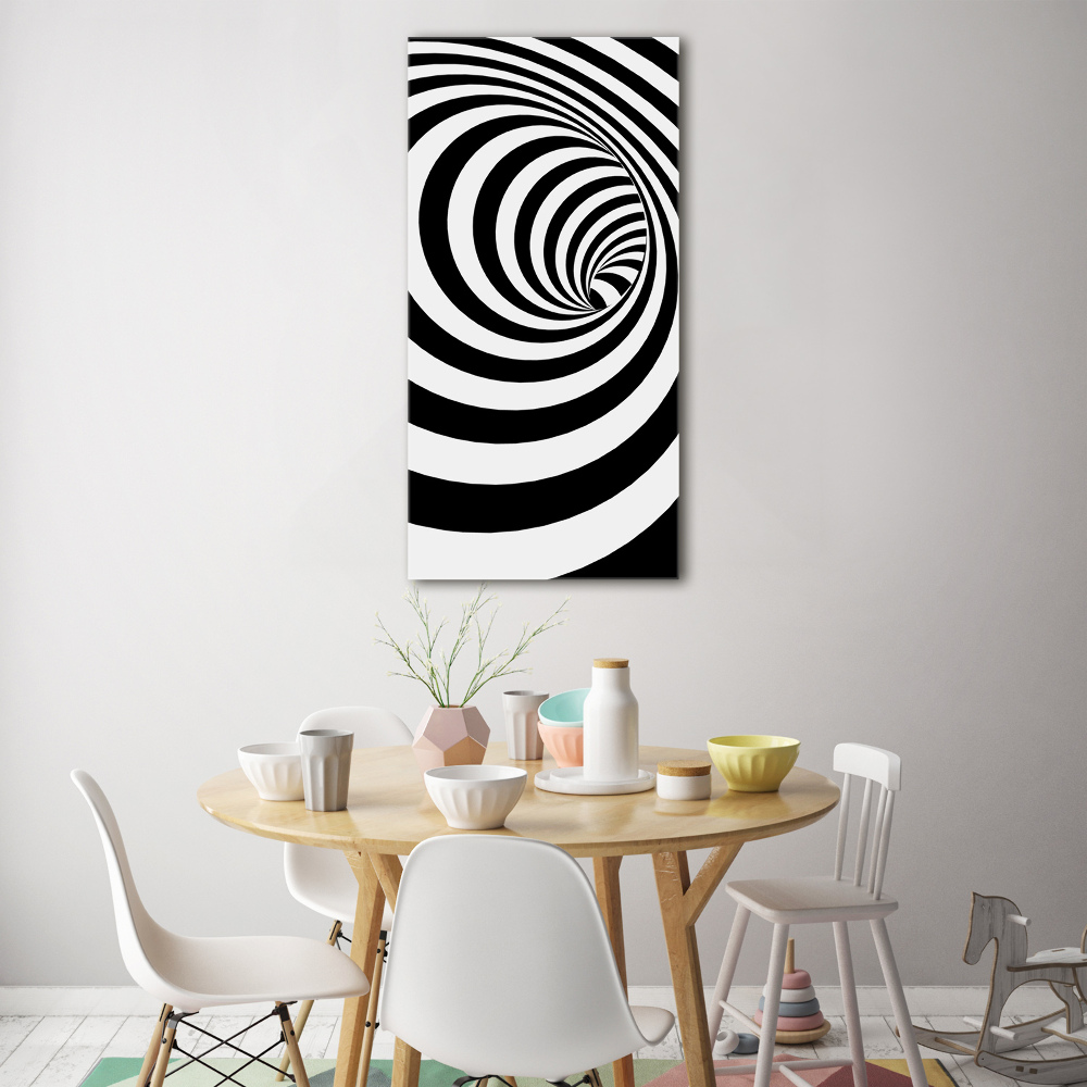 Acrylique tableau Spirale rayée