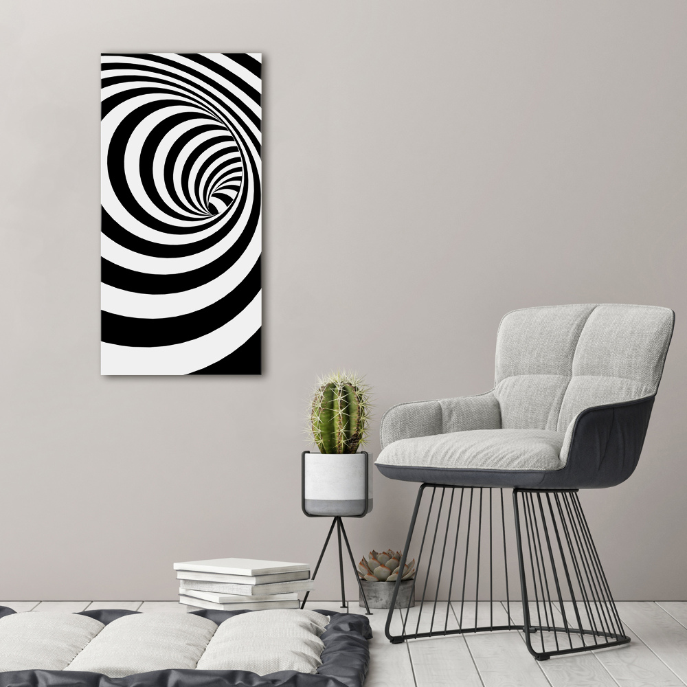 Acrylique tableau Spirale rayée