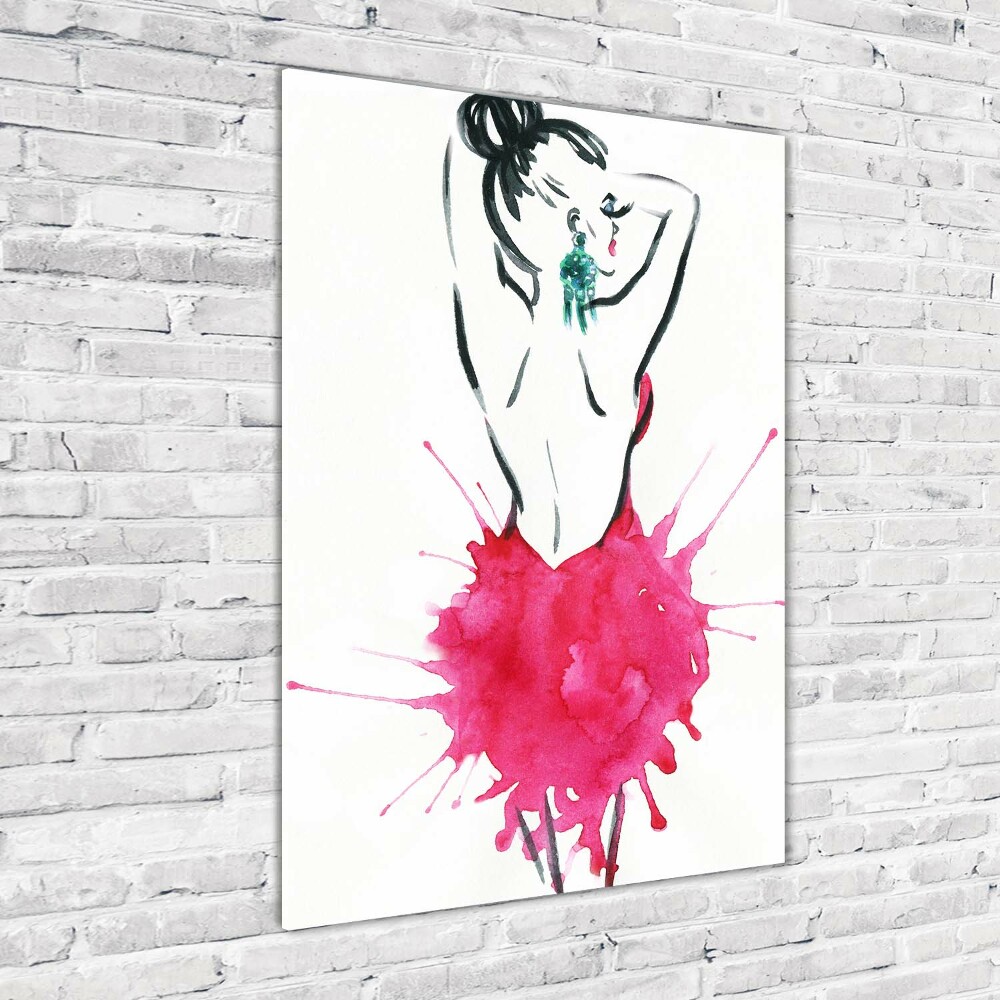 Tableau verre acrylique Illustration de la mode