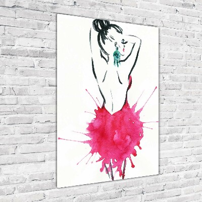 Tableau verre acrylique Illustration de la mode