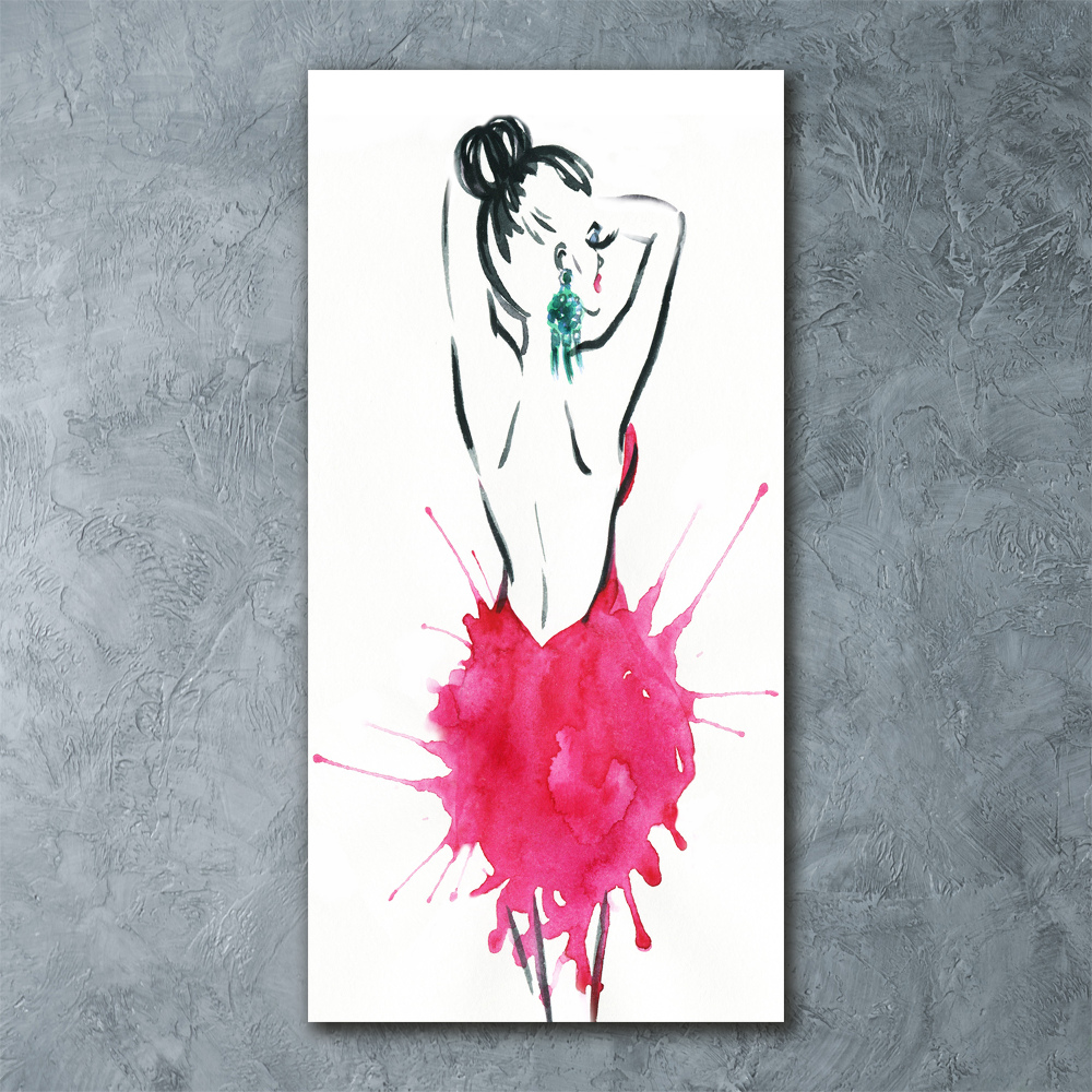 Tableau verre acrylique Illustration de la mode