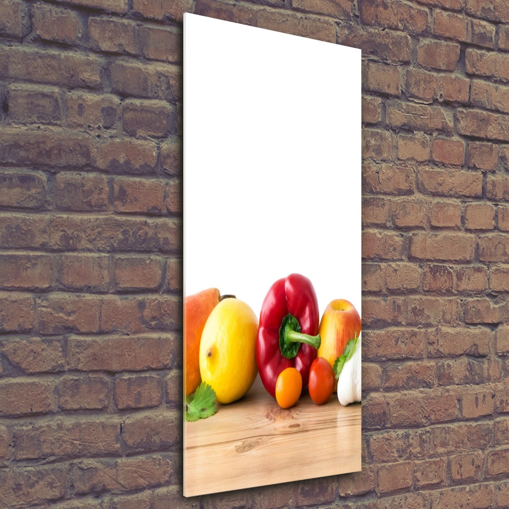 Tableau sur verre acrylique Fruits et légumes