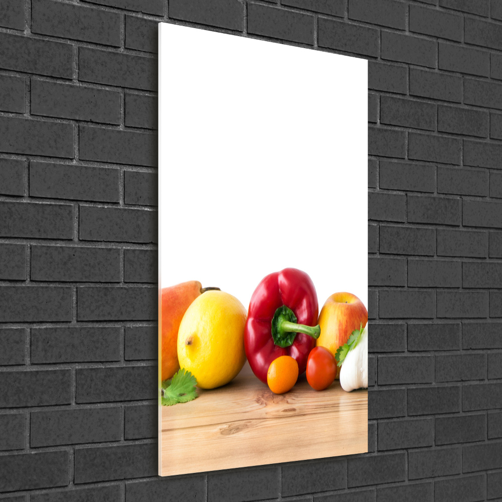 Tableau sur verre acrylique Fruits et légumes