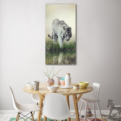 Tableau en acrylique Tigre blanc