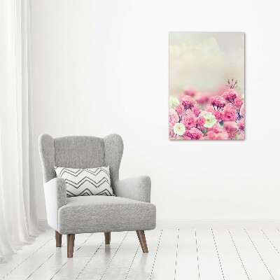 Acrylique tableau Rose sauvage