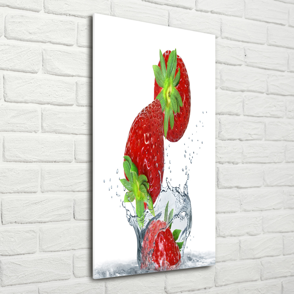 Tableau verre acrylique Les fraises