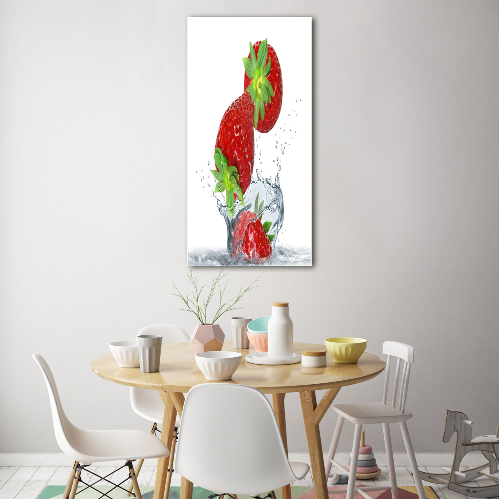 Tableau verre acrylique Les fraises