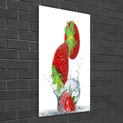 Tableau verre acrylique Les fraises