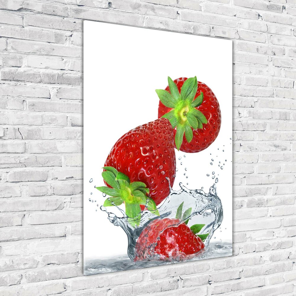 Tableau verre acrylique Les fraises