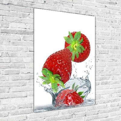 Tableau verre acrylique Les fraises