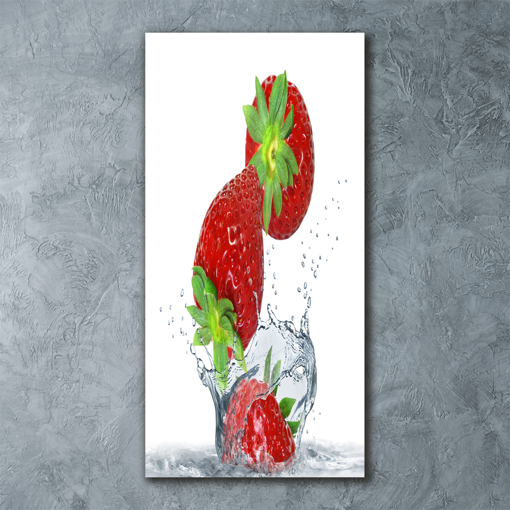 Tableau verre acrylique Les fraises