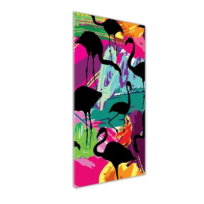 Tableau sur verre acrylique Flamants