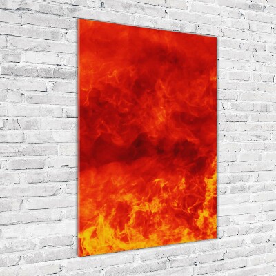 Tableau acrylique Flammes