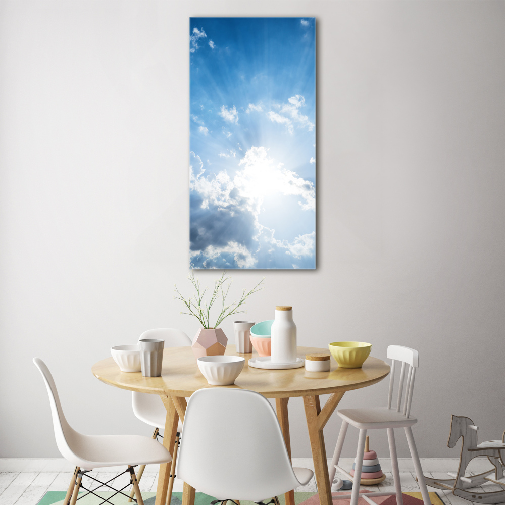 Tableau acrylique Nuages dans le ciel soleil