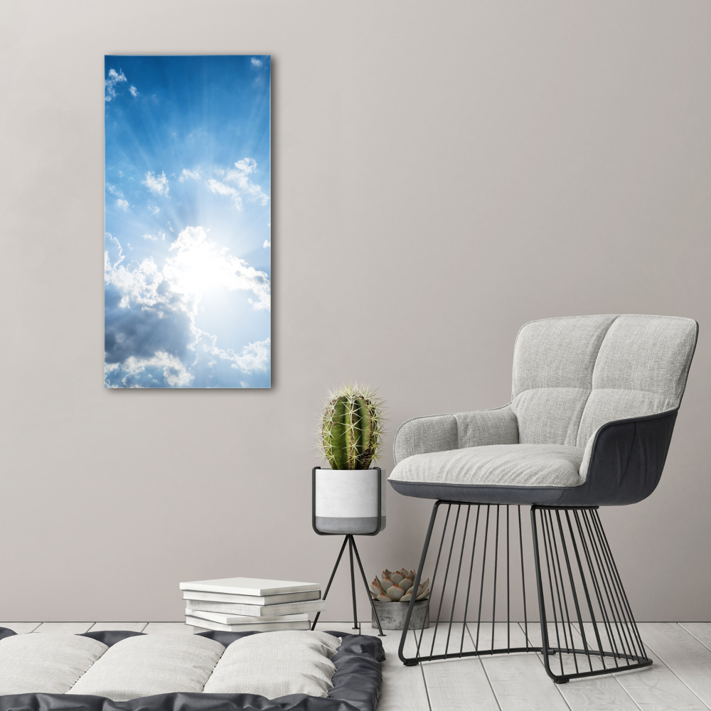 Tableau acrylique Nuages dans le ciel soleil