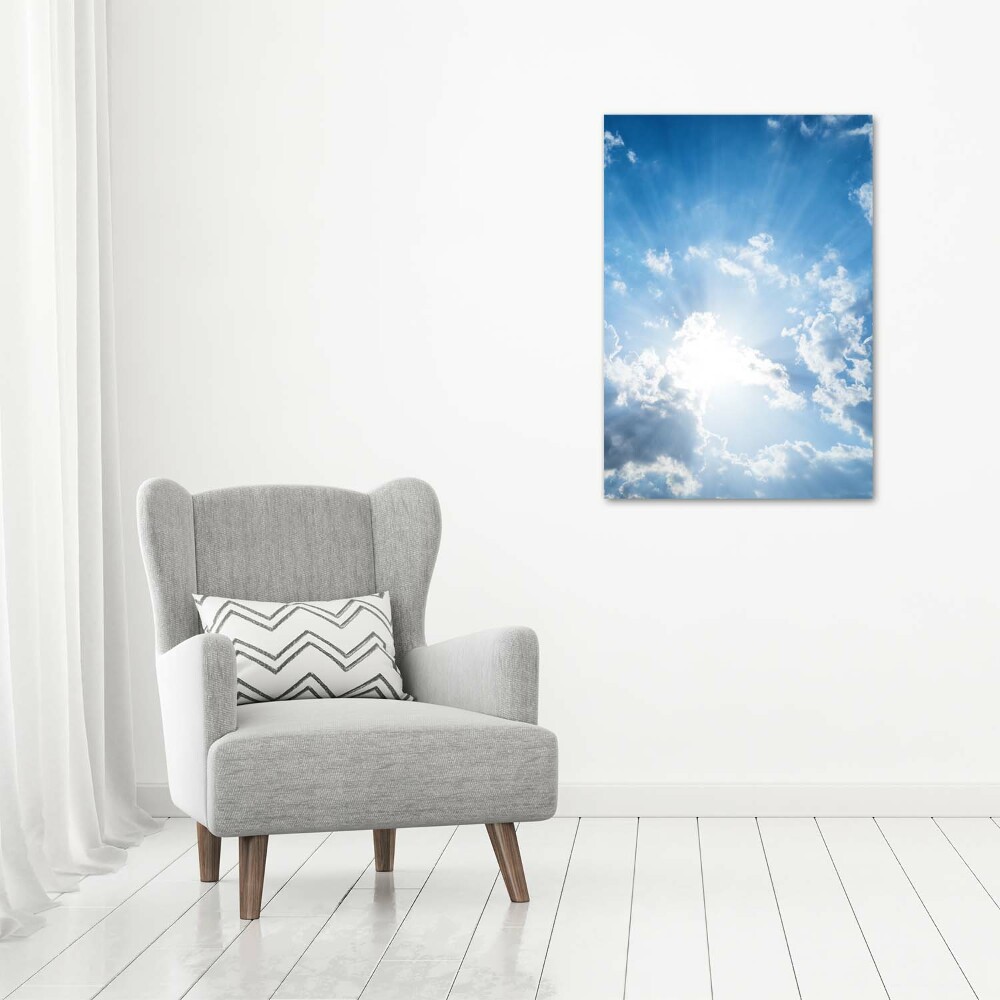 Tableau acrylique Nuages dans le ciel soleil